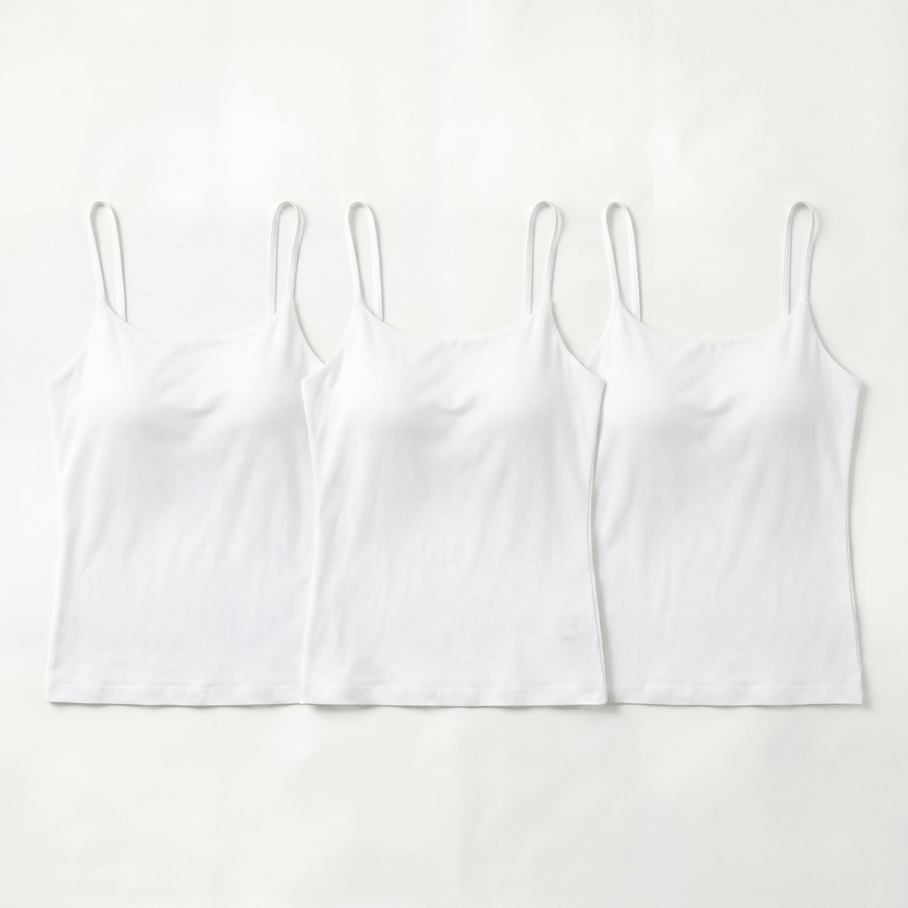 Kit 3 regatas ESSENZA Slim - Branco - Raya Store