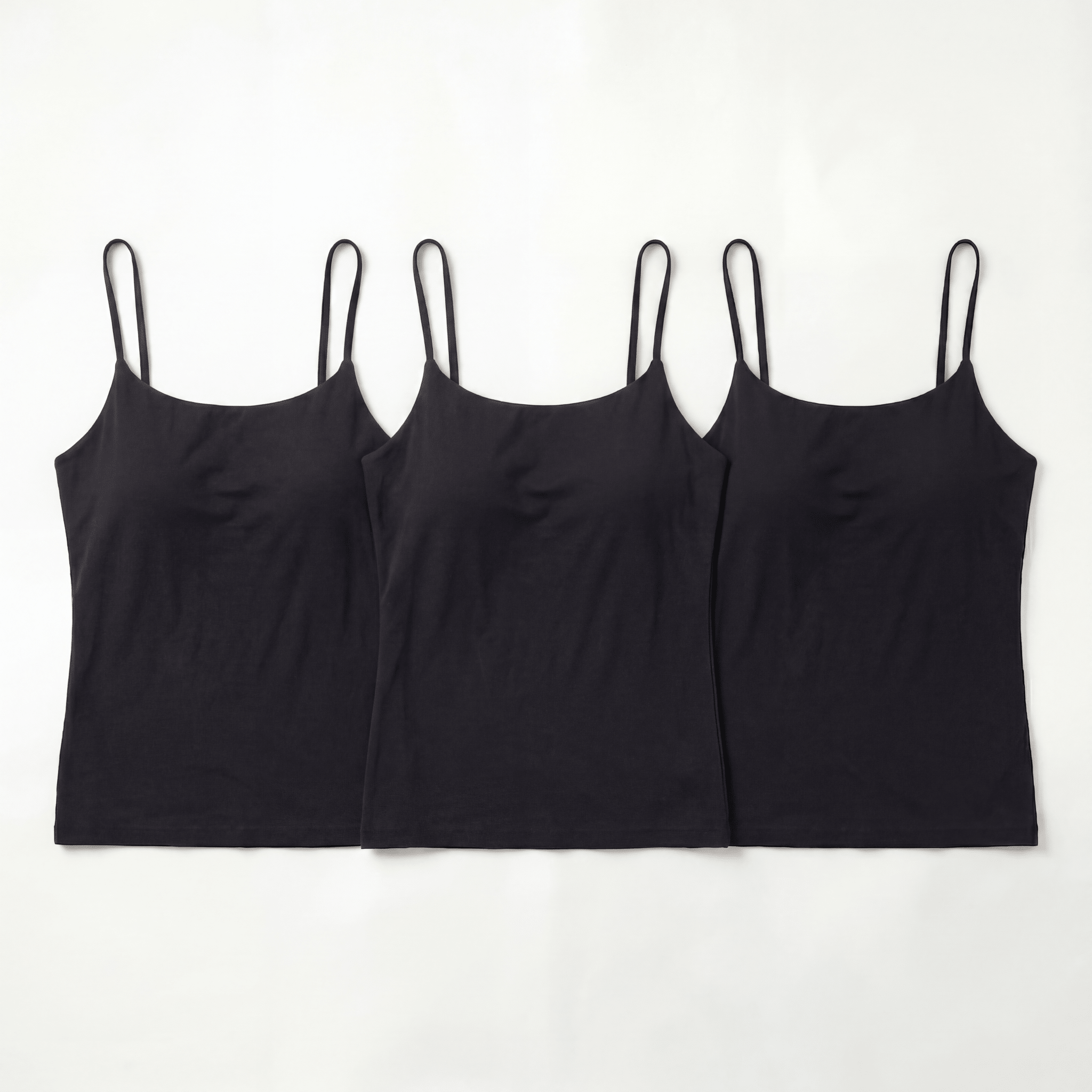 Kit 3 regatas ESSENZA Slim - Preto - Raya Store